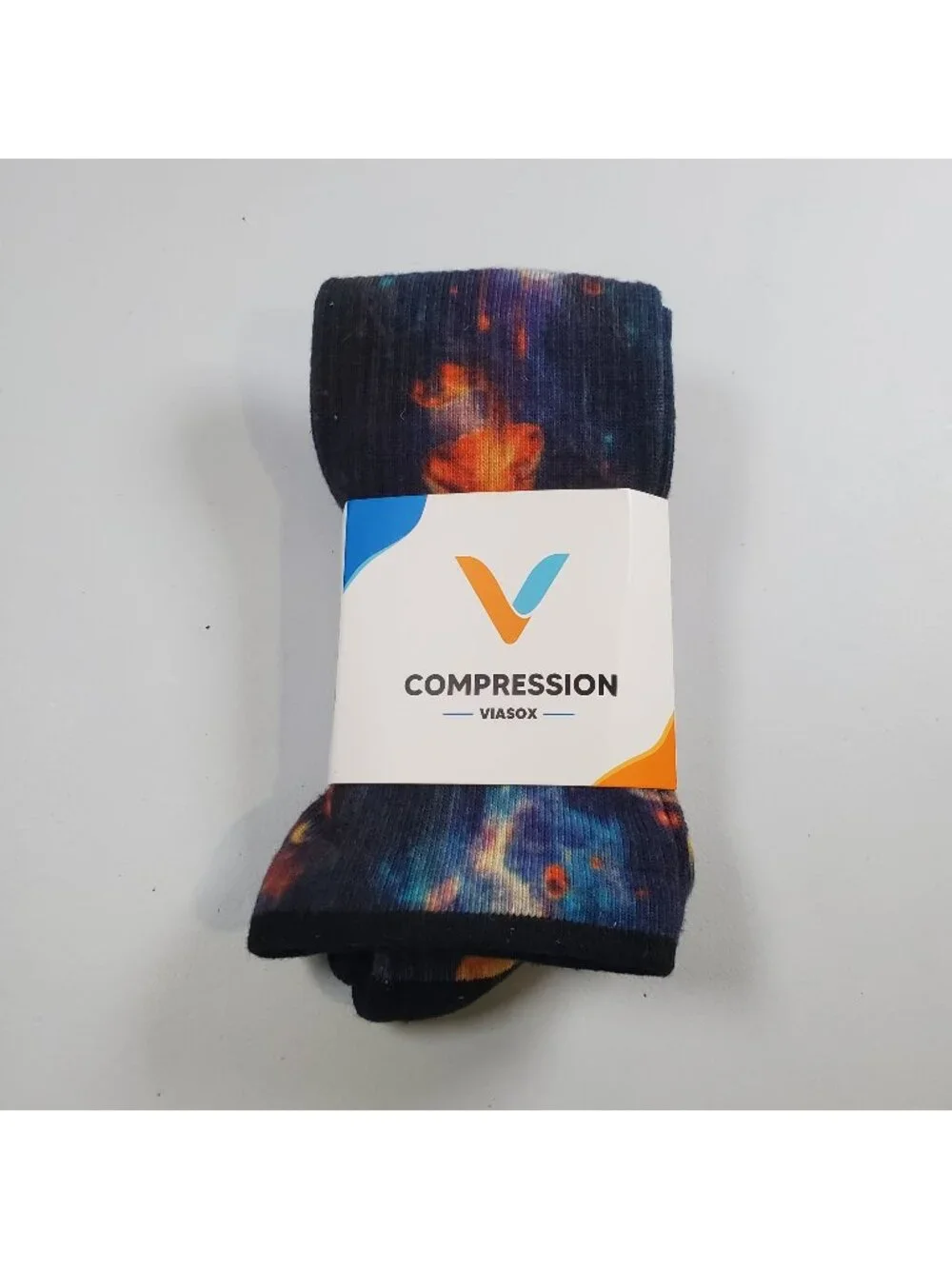 Viasox Easy Stretch Compression Socks Women Size M - L NWT Bamboo Sole Invader